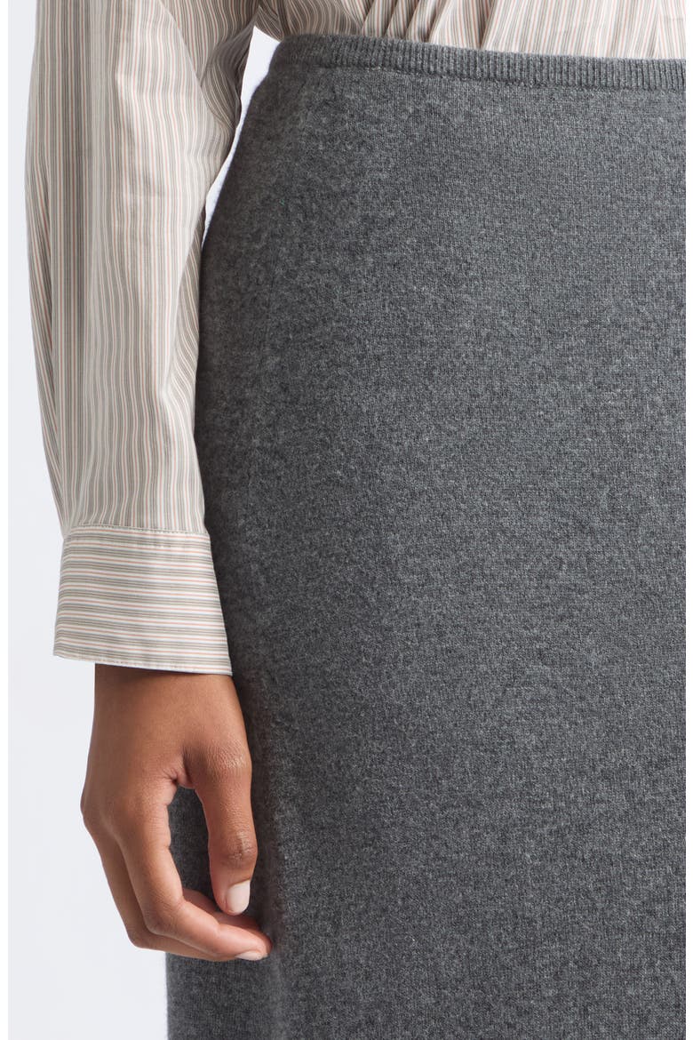 Extrafine Merino Wool Maxi Skirt, Alternate, color, CHARCOAL MELANGE