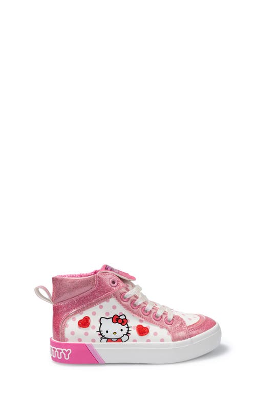 Ground Up Kids' Hello Kitty High Top Sneaker In Pink