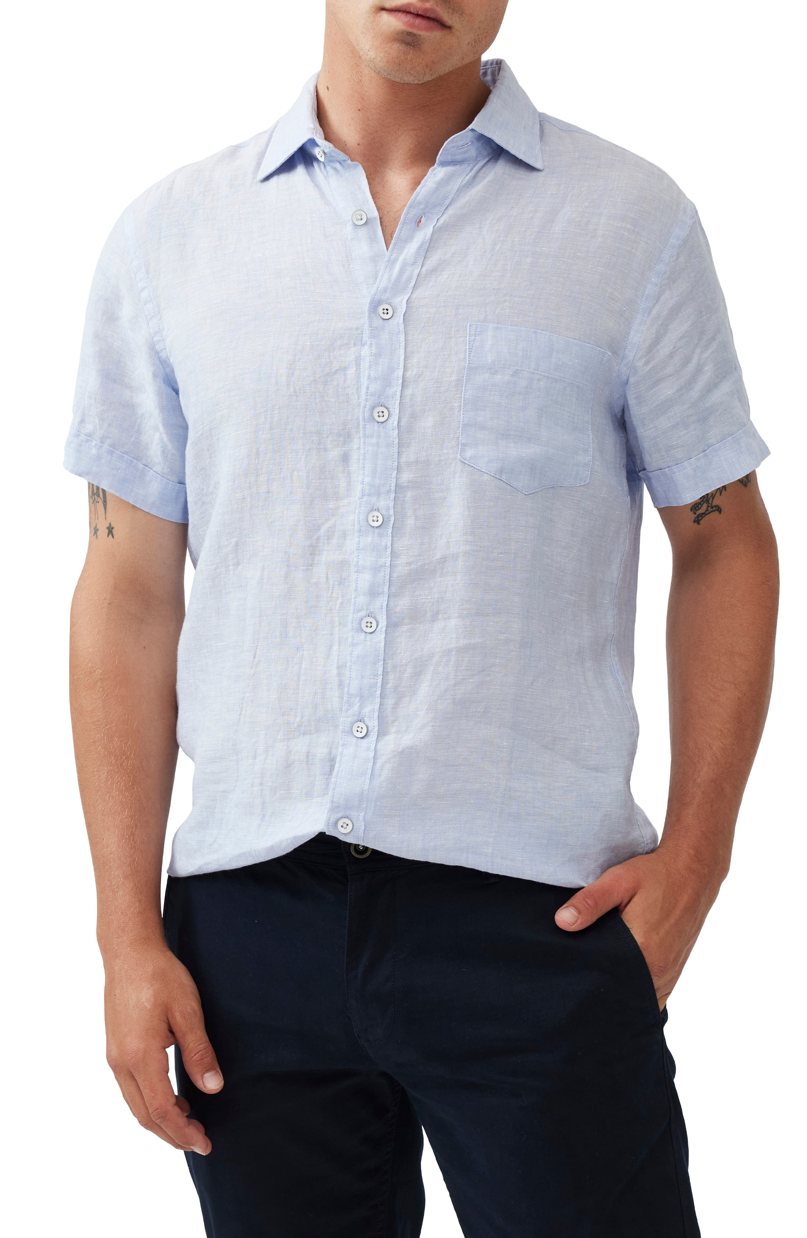 Rodd & Gunn Ellerslie Short Sleeve Linen Button-Up Shirt