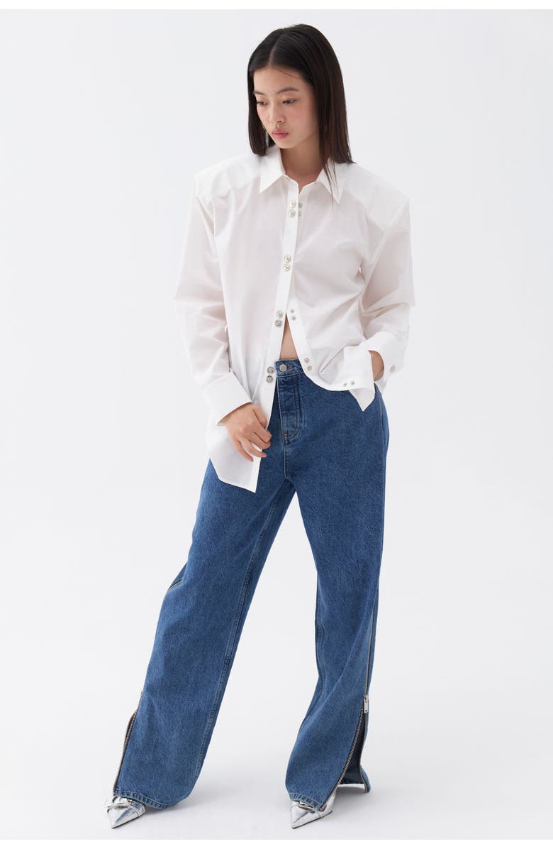 Nocturne Long Sleeve Button- Up Shirt, Alternate, color,