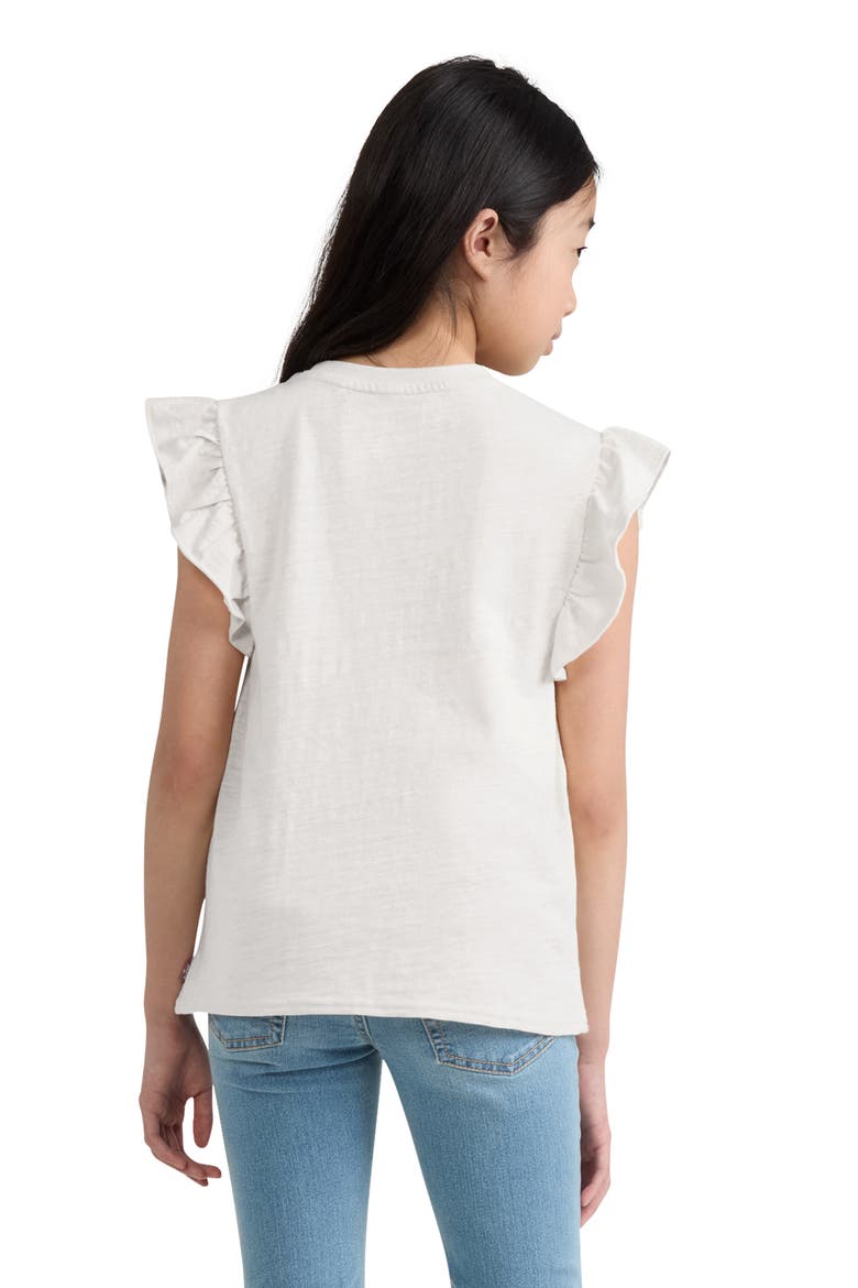 Kids' Coastal Flutter Sleeve Graphic T-Shirt, Alternate, color, ANTIQUE WHITE