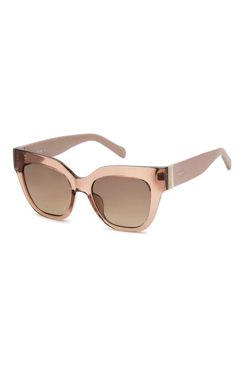 51mm Gradient Cat Eye Sunglasses, Alternate, color, CRYSTAL BEIGE/ BROWN SF