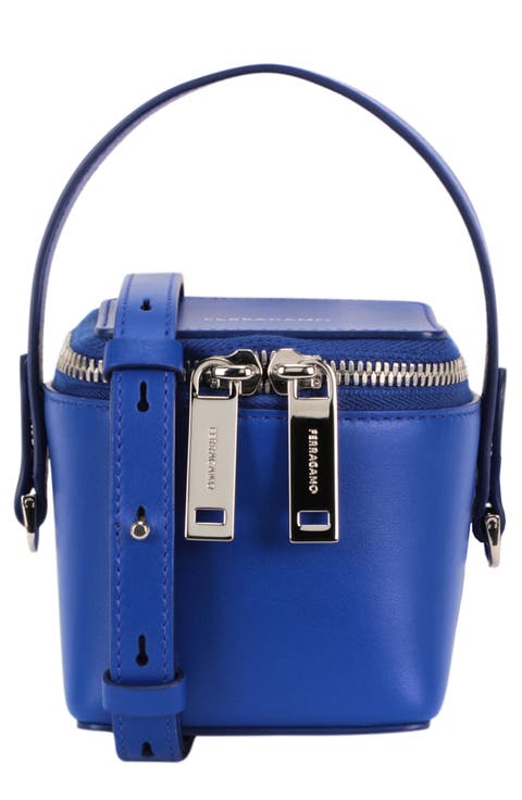 Cube Leather Bucket Bag