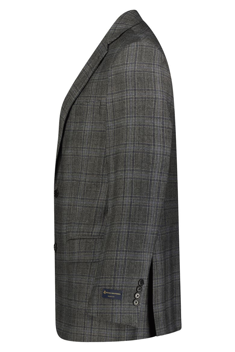 Regent Fit Wool Blend Sport Coat, Alternate, color, GREYBLUFLNLCHK