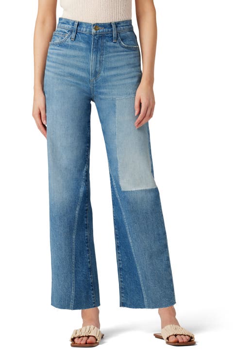 The Blake Rip & Repair High Waist Ankle Wide Leg Jeans