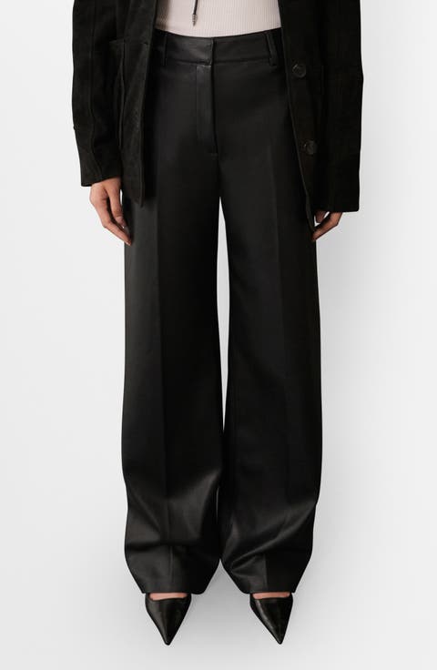 Women's Faux Leather Wide-Leg Pants | Nordstrom
