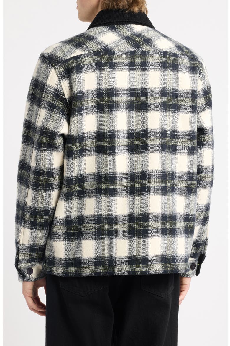 Waterford Plaid Cotton Jacket, Alternate, color, WHITE/BLACK