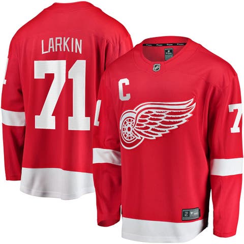 Men's Fanatics Dylan Larkin Red Detroit Red Wings 2023/24 Captain Breakaway Player Jersey