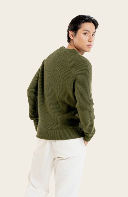 Italic Aidan Chunky Cashmere Crewneck Sweater In Neutral