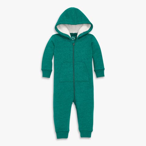 Baby Teddy Fleece-Lined Zip Romper