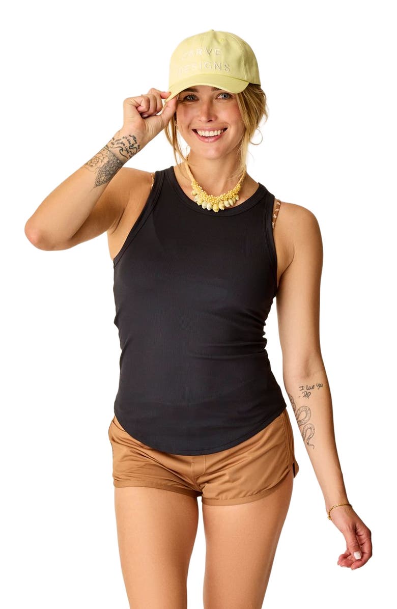 Carve Designs Lyra Rib Tank, Main, color, Black