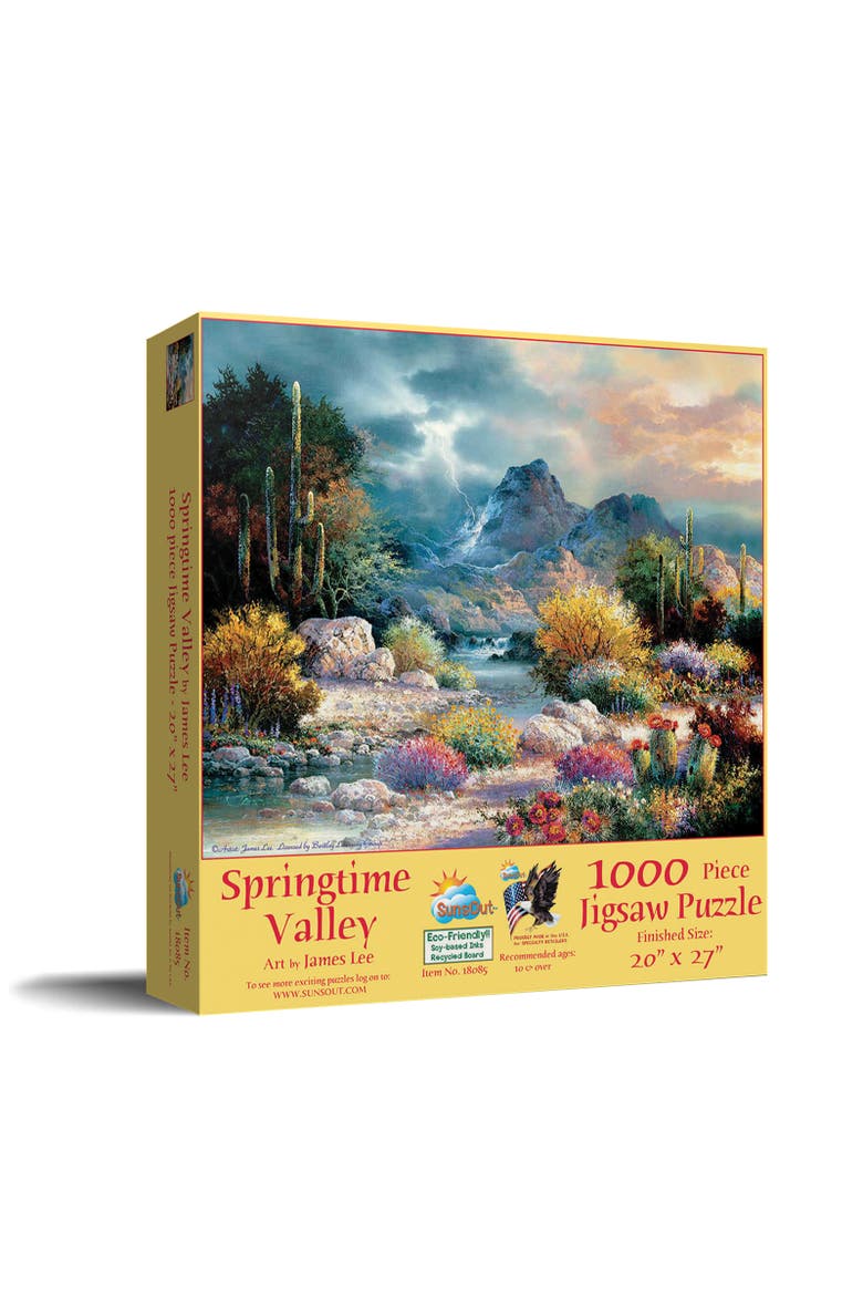 Springtime Valley 1000 piece Jigsaw Puzzle for Adults, Main, color, Multicolor