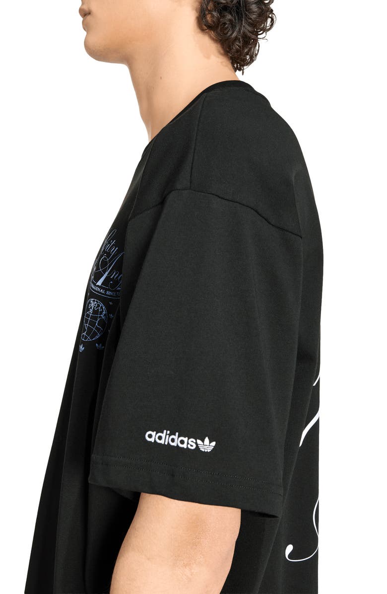 adidas Los Angeles Cotton Graphic T-Shirt, Alternate, color, Black/ Crew Yellow