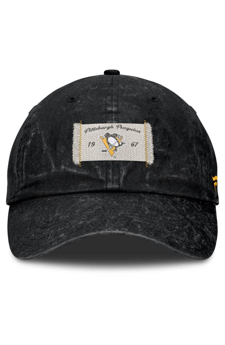 FANATICS Women's Fanatics Black Pittsburgh Penguins Heritage Away Game Adjustable Hat, Alternate, color, Black
