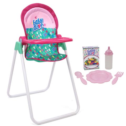 Doll Highchair Set Green