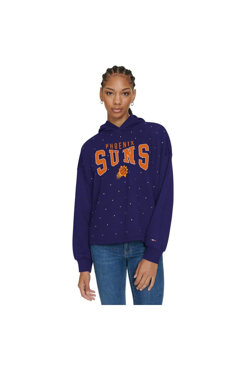 Women's Tommy Jeans Purple Phoenix Suns Stella Cropped Pullover Hoodie, Main, color, Purple
