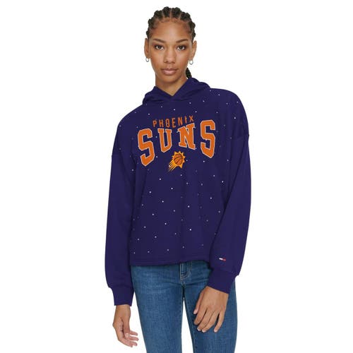 Tommy Jeans Purple Phoenix Suns Stella Cropped Pullover Hoodie
