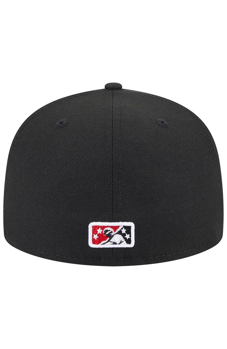 New Era Men's New Era Black Fayetteville Woodpeckers Theme Nights Black Ops  59FIFTY Fitted Hat, Alternate, color, Black