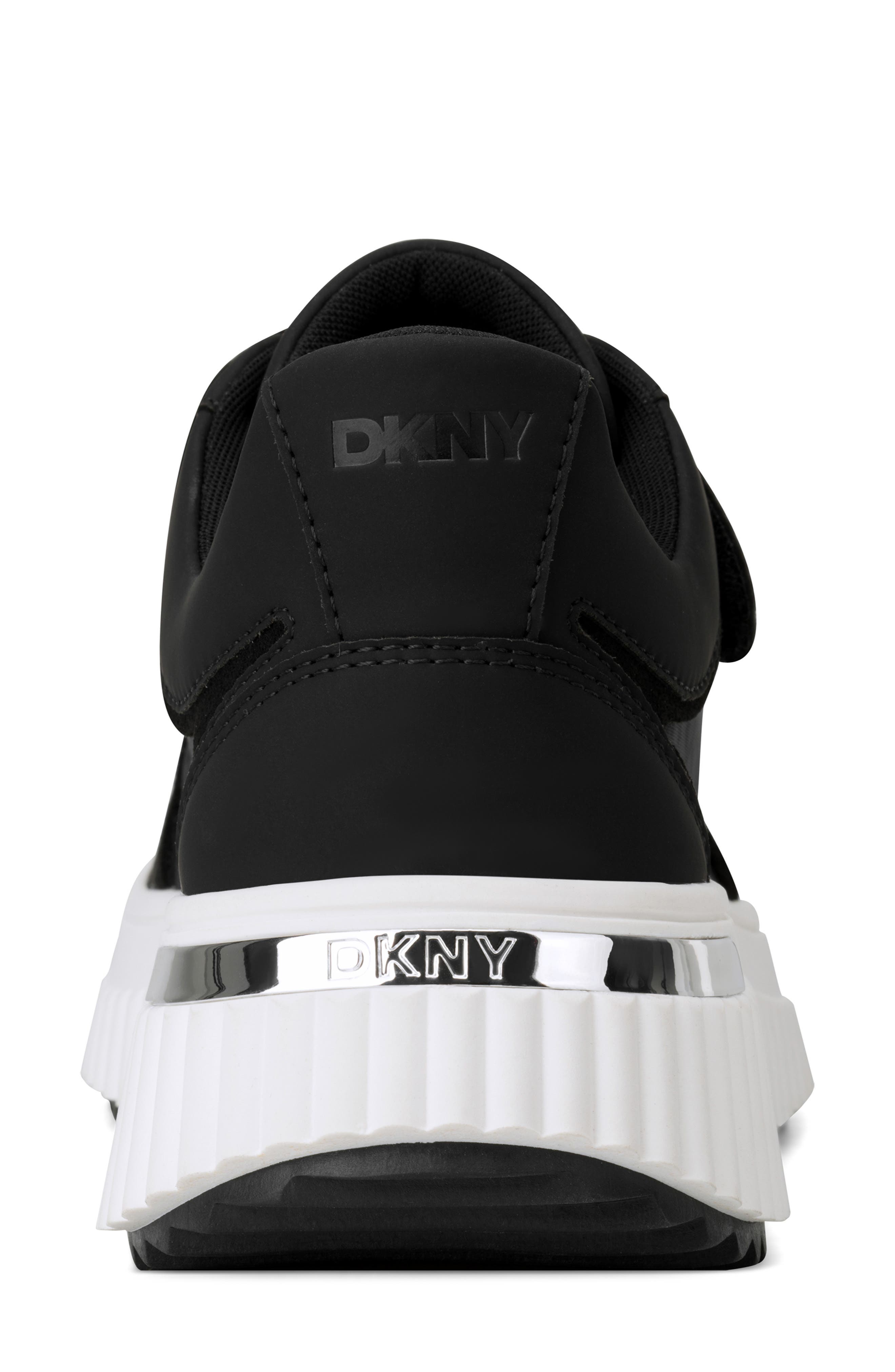 DKNY Loami Wedge Sneaker, Alternate, color, Black
