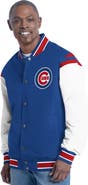 G-III SPORTS BY CARL BANKS Men's G-III Sports by Carl Banks Royal Chicago Cubs Recruit Commemorative Full-Snap Varsity Jacket