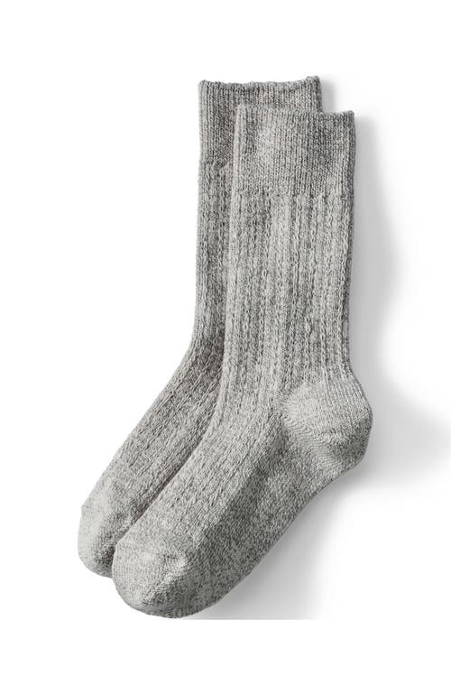 Lands' End Marl Crew Camp Socks In Gray