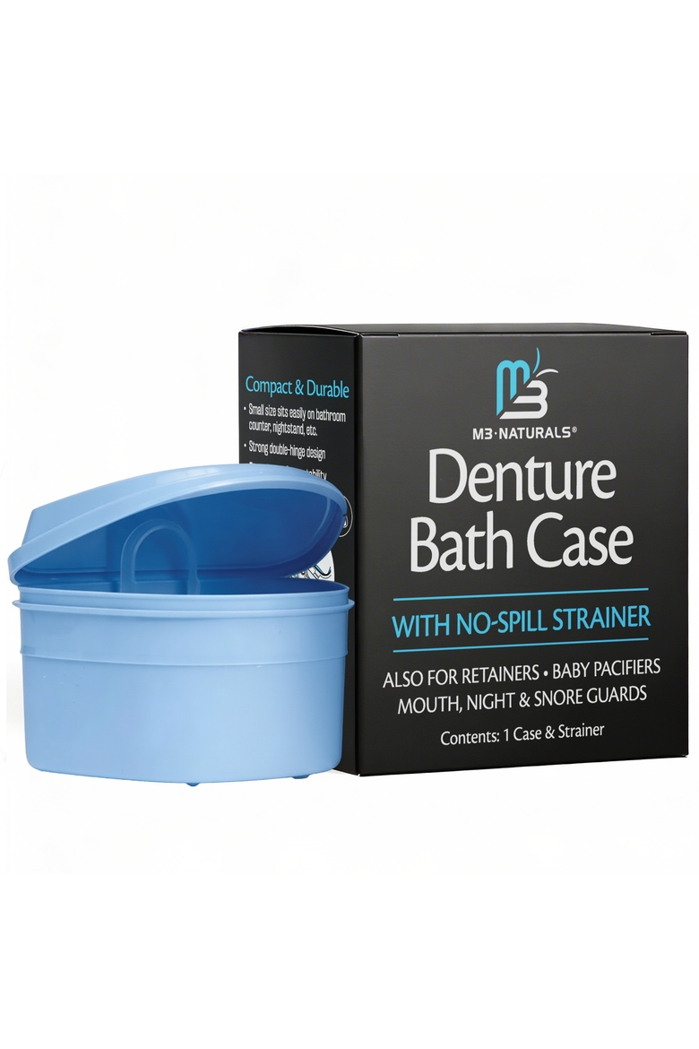 Denture Bath Case for Retainers & Dentures, Main, color, No Colour