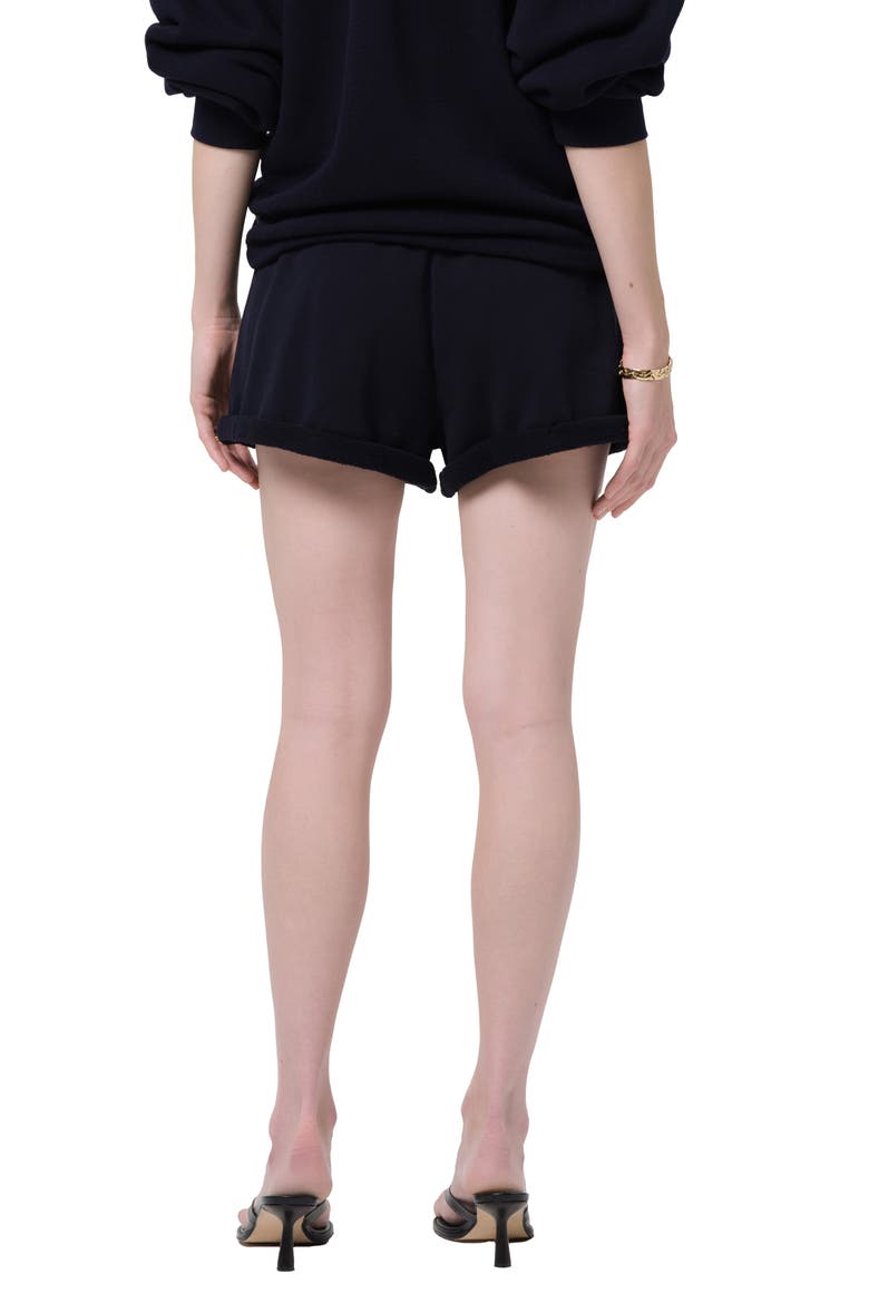 Vivienne Rolled Cuff Sweat Shorts, Alternate, color, NAVY