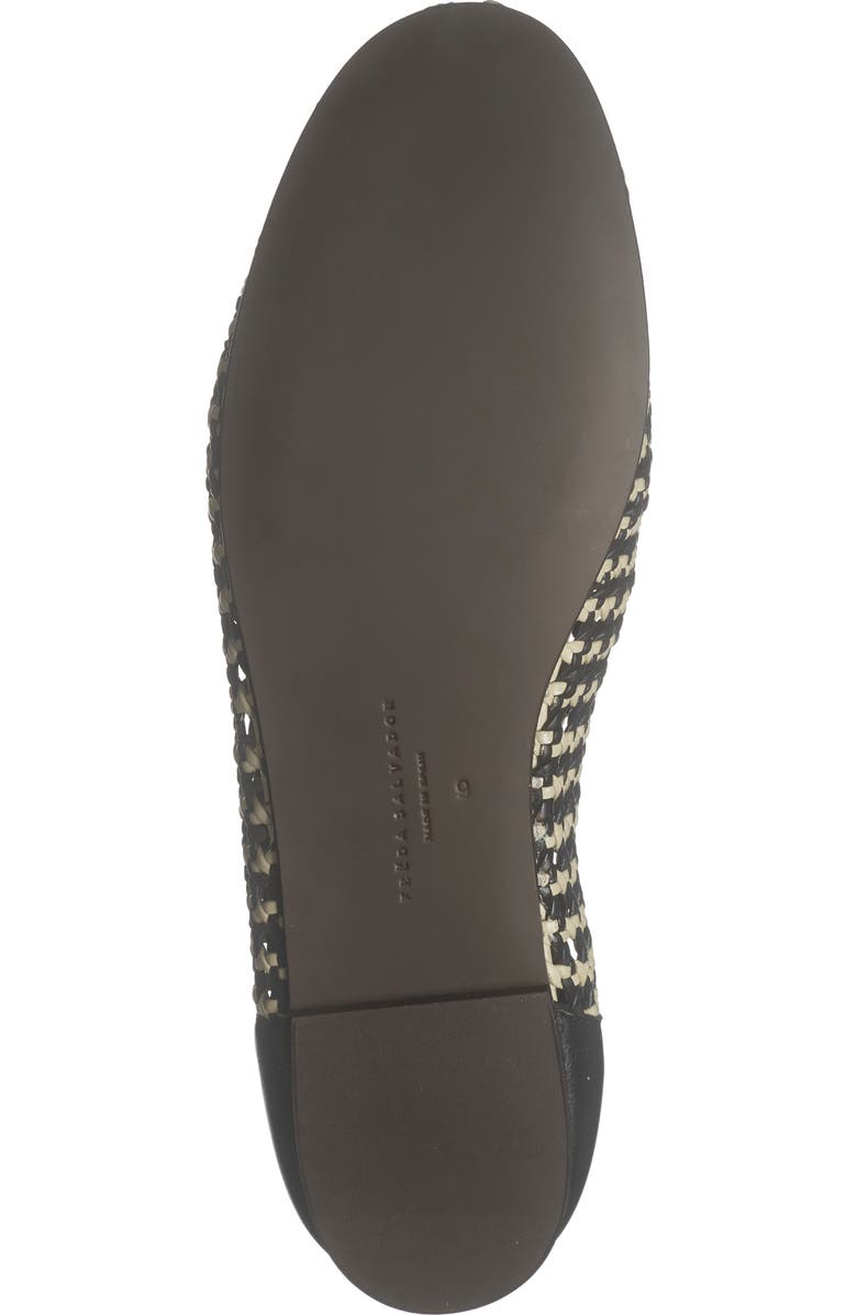 Freda Salvador Woven Ballet Flat, Alternate, color, Black Vanilla Woven Calf