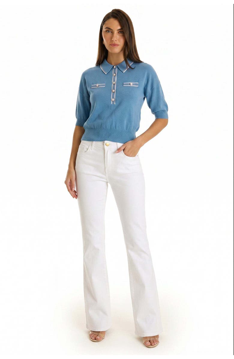The Noli Shop Bobbi Polo Shirt, Alternate, color, Serene Blue