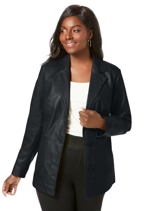 Leather Blazer (Plus Available)