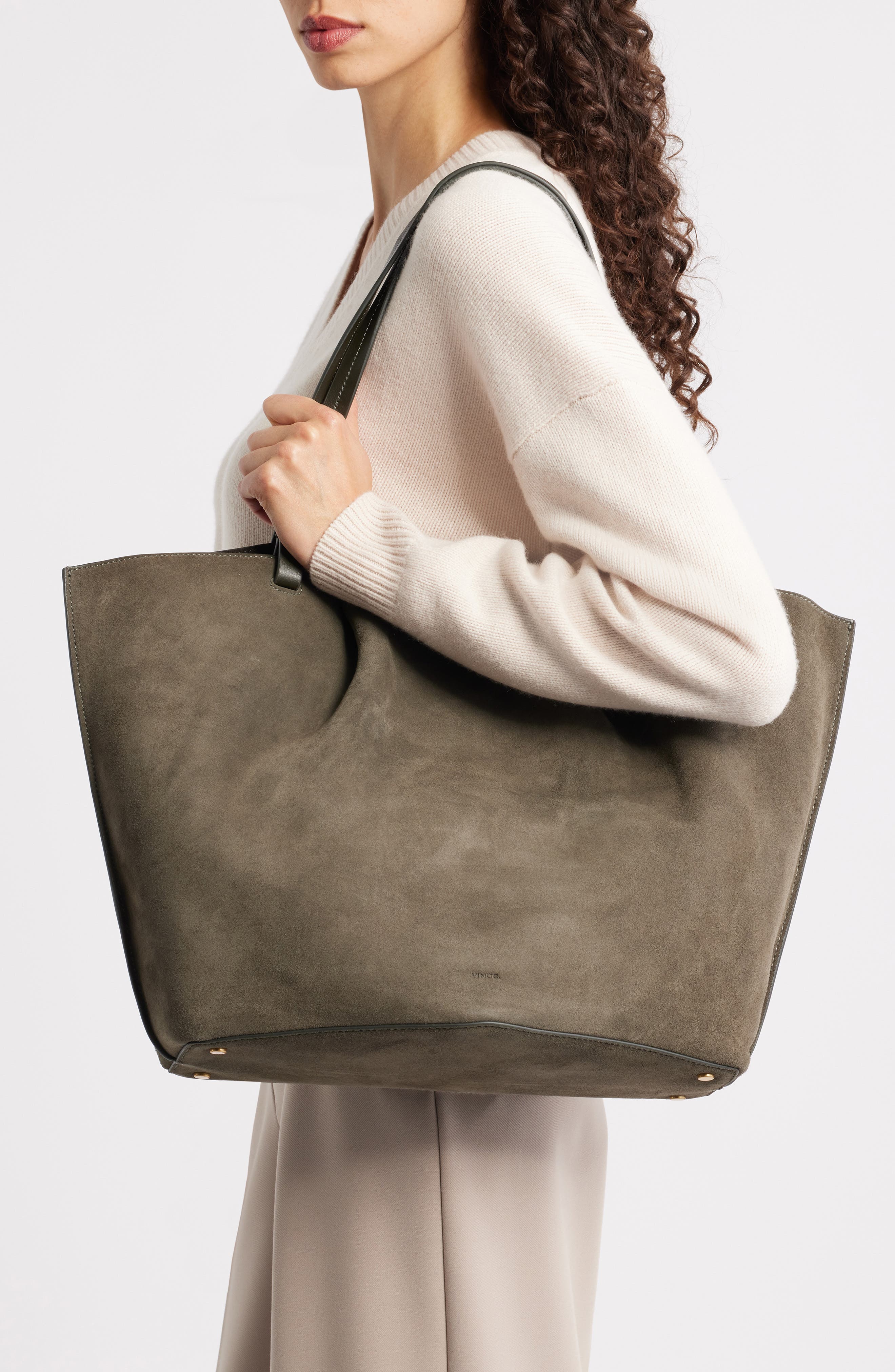 Ava Leather Tote, Alternate, color, HERBA