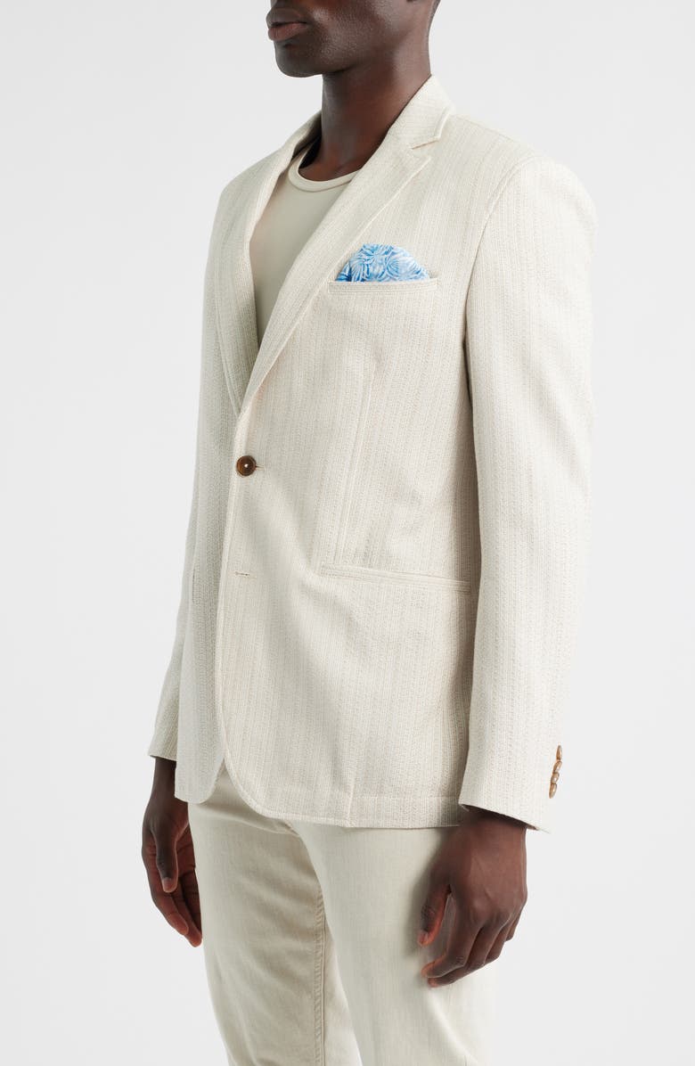 Robert Graham The Breeze Light Tan Textured Cotton Sport Coat, Alternate, color, 