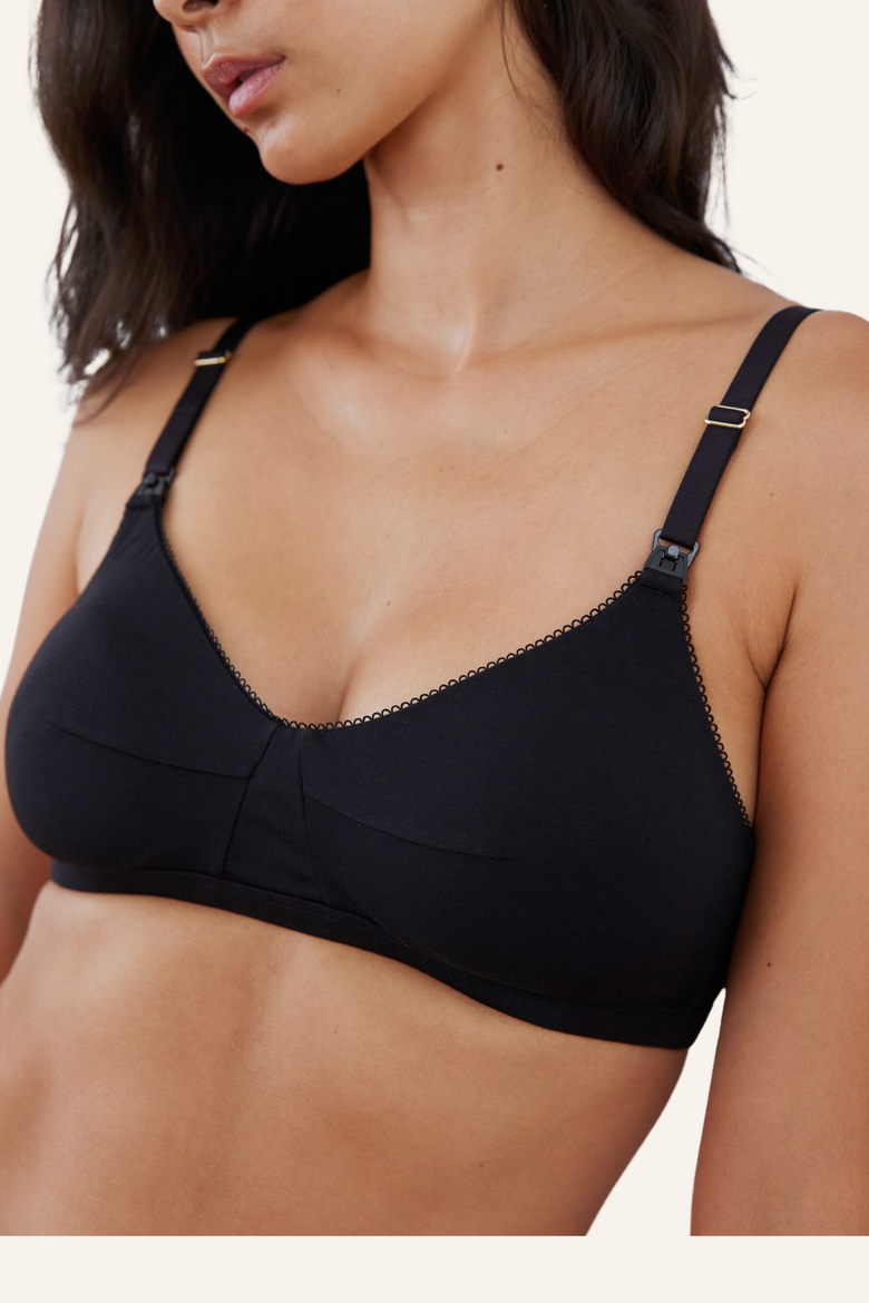 Luxe Nursing Bra, Alternate, color, Black