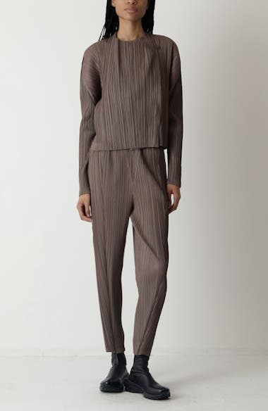 Pleats Please Issey Miyake Thicker Bottoms 2 Pleated Tapered Ankle