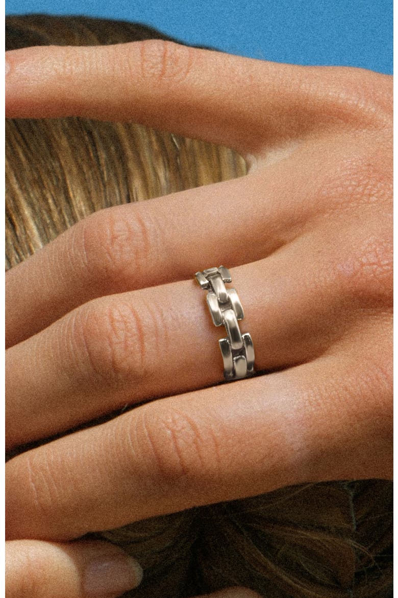 Rome Chain Ring, Alternate, color, Silver