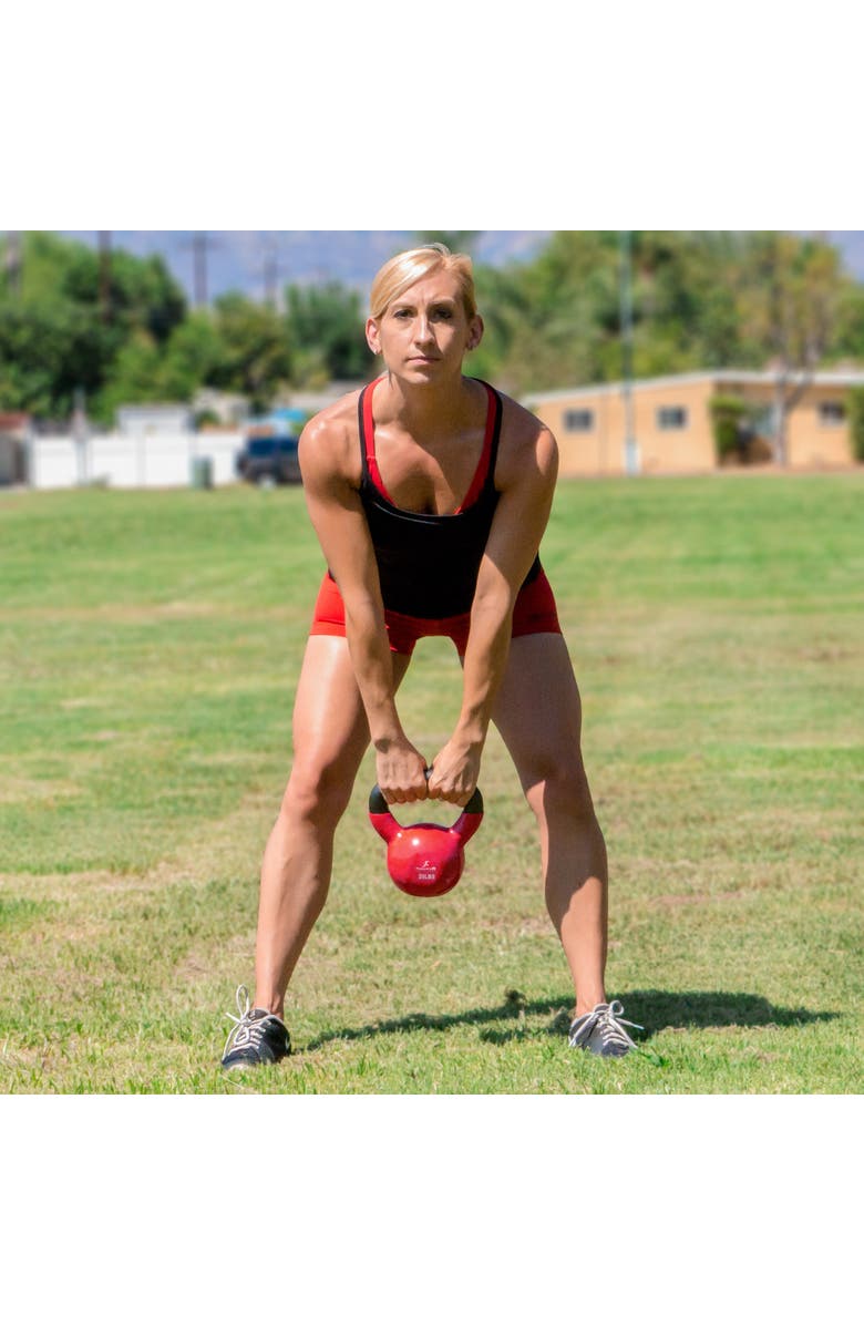 ProsourceFit Vinyl Coated Iron Kettlebell, Alternate, color, 20 Lb
