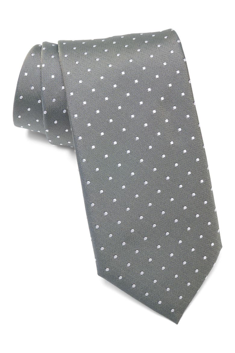 Dot Silk Blend Jacquard Tie, Main, color, OPEN GREEN