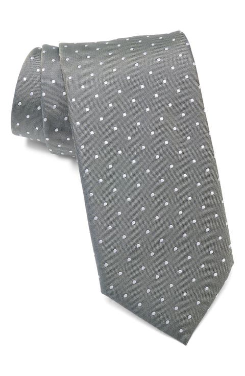 Dot Silk Blend Jacquard Tie