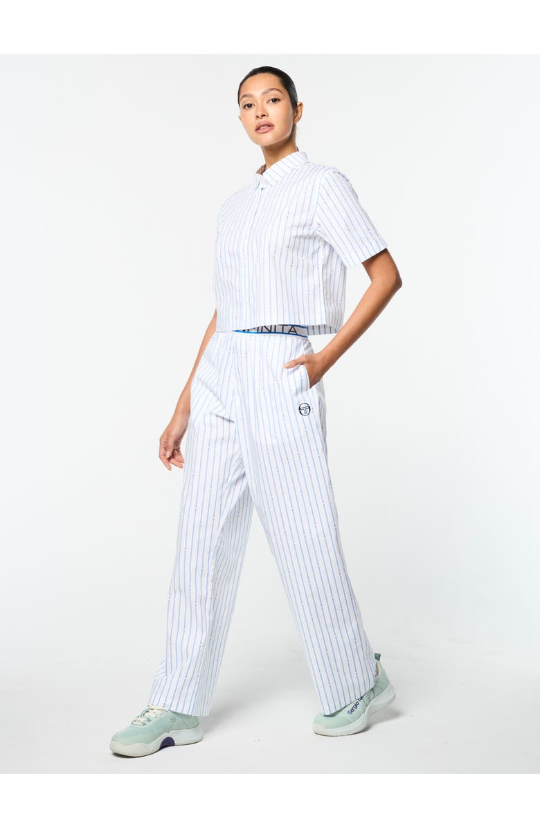 Sergio Tacchini Women's Colonna Cropped Shirt, Alternate, color, French Blue