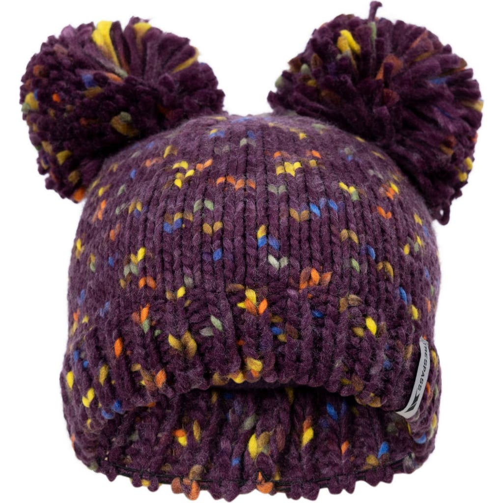 Trespass Childrens/kids Ted Pom Pom Beanie In Potent Purple