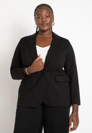 ELOQUII The Ultimate Stretch Long One Button Blazer