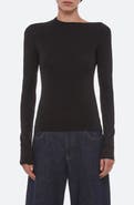 Helmut Lang Asymmetrical Cutout Long Sleeve T-Shirt