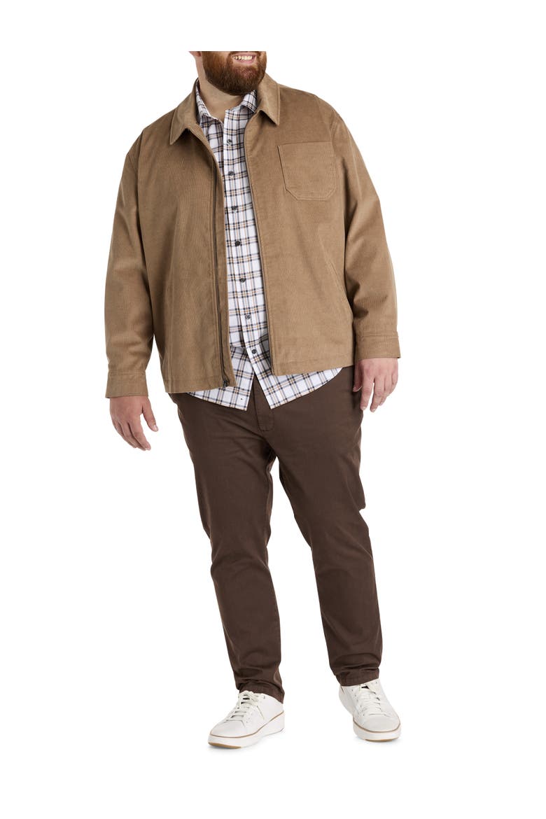 Big & Tall Corduroy Coat, Alternate, color, PORTABELLA
