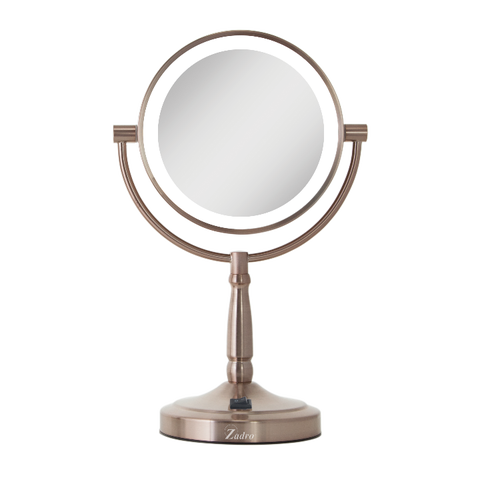 Lighted Makeup Mirror with 10X/1X Magnifications & Cordless