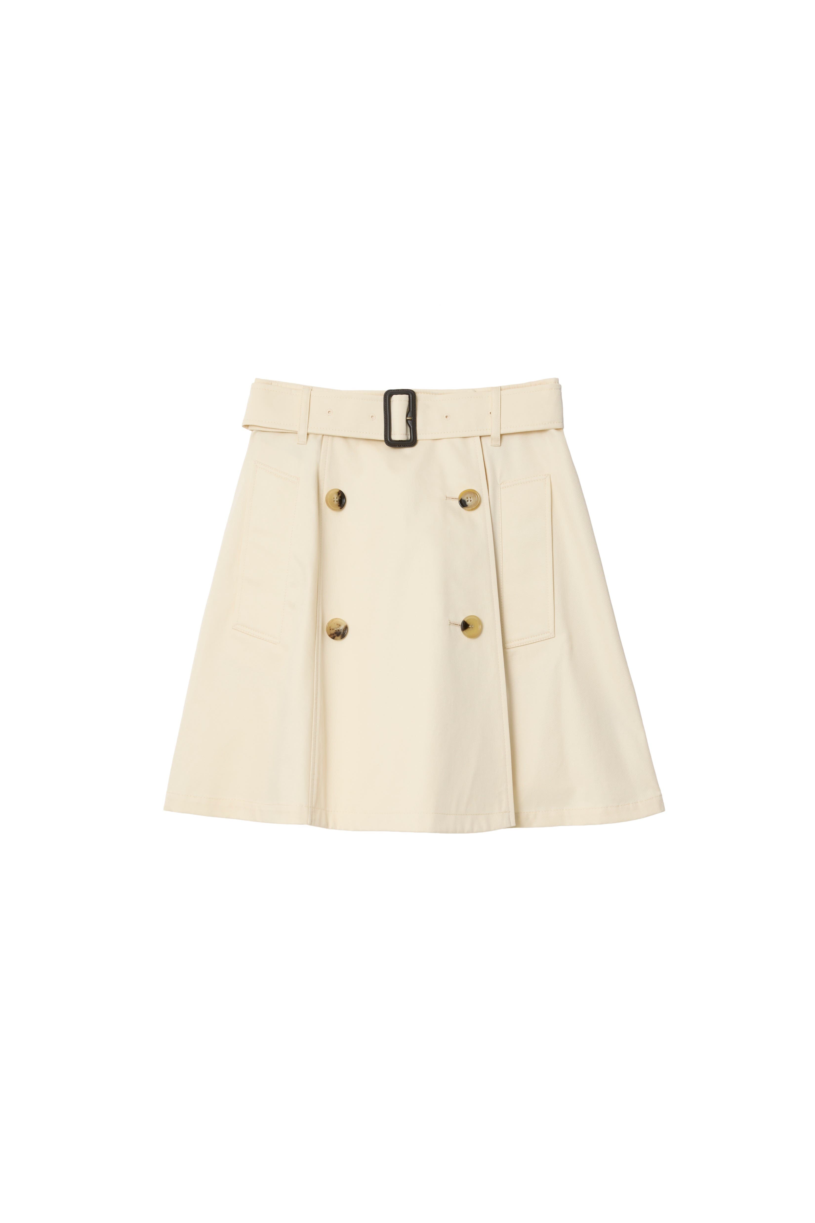 Gabardine Trench Mini Skirt - image 4