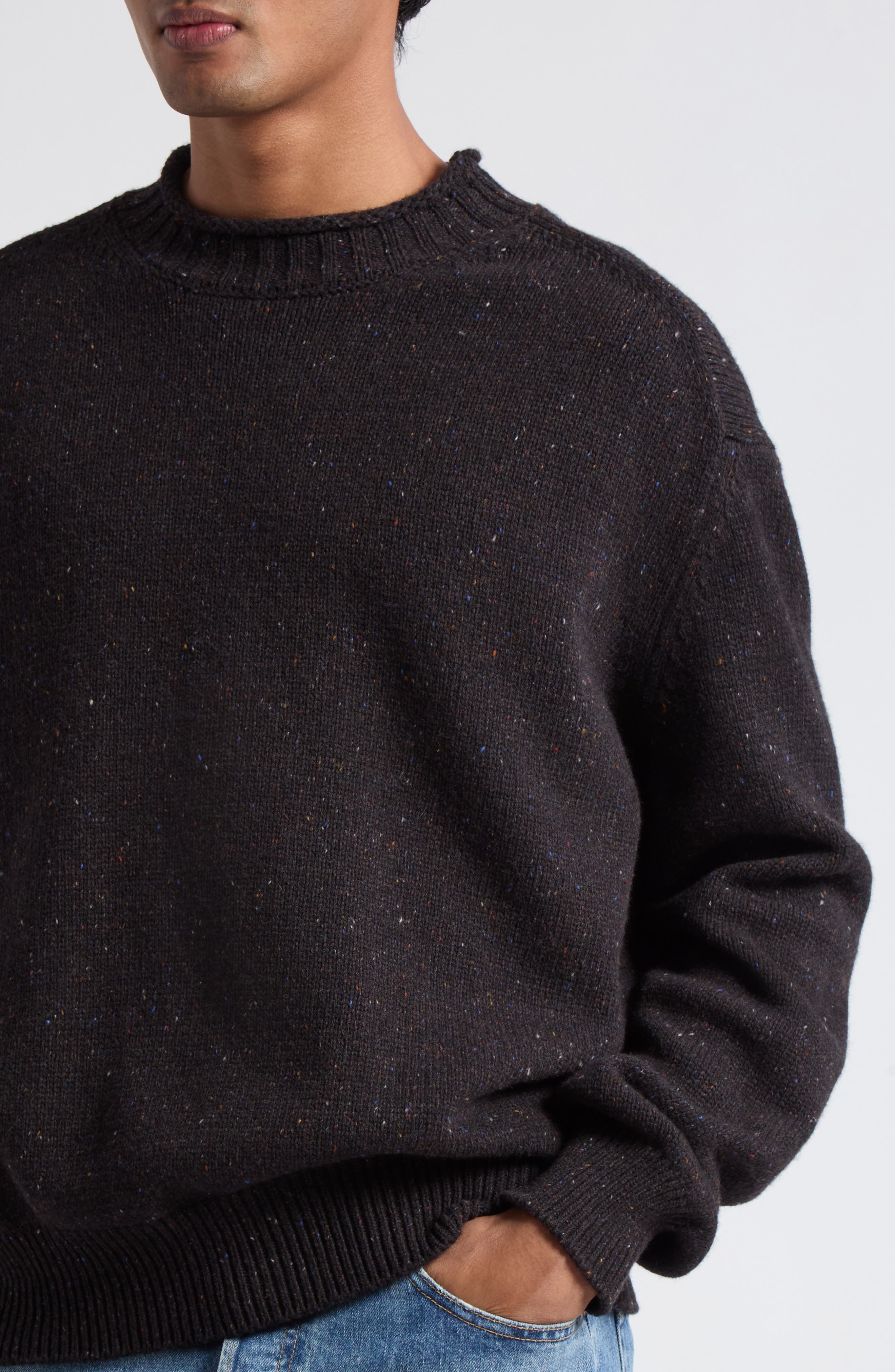 AARON LEVINE Rollneck Merino Wool Sweater (Men) | Nordstrom