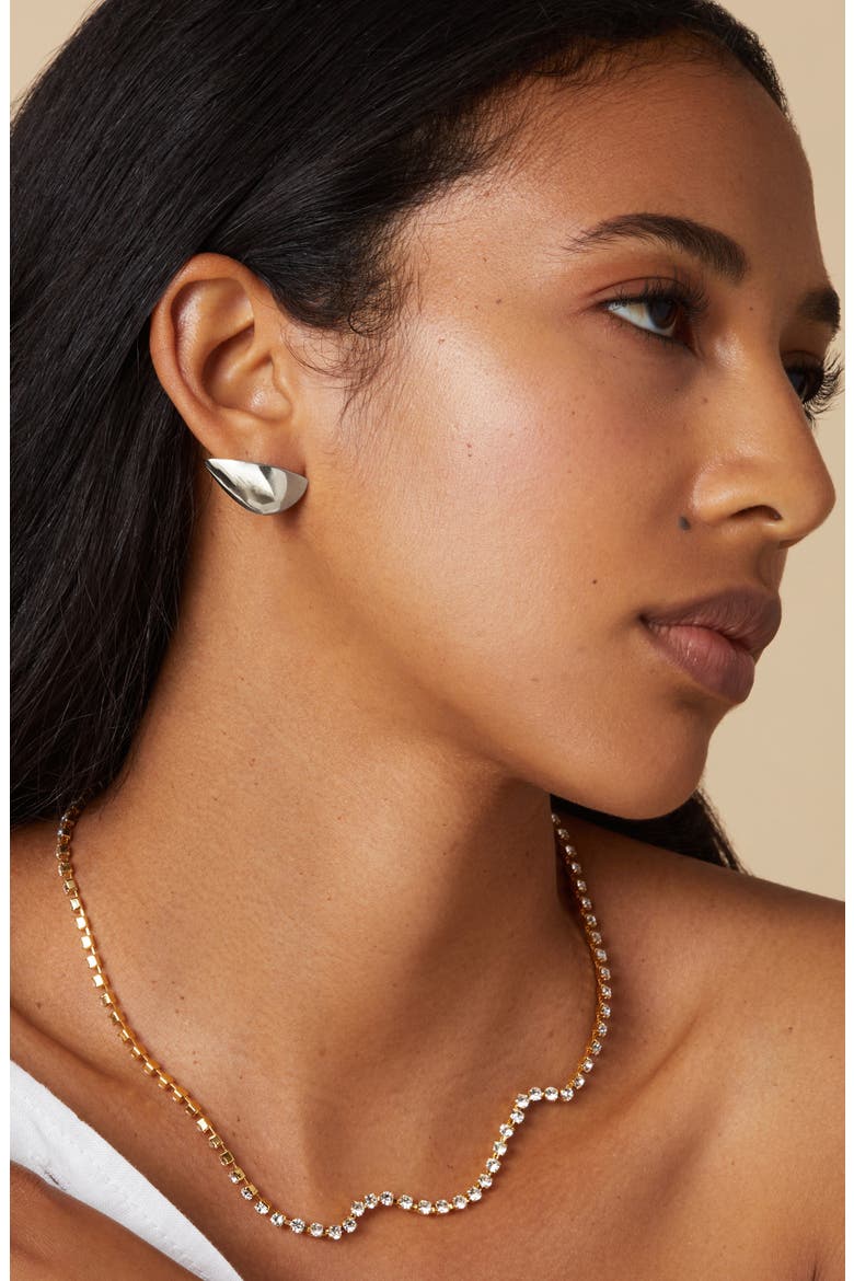 Lobe Earrings, Alternate, color, SILVER