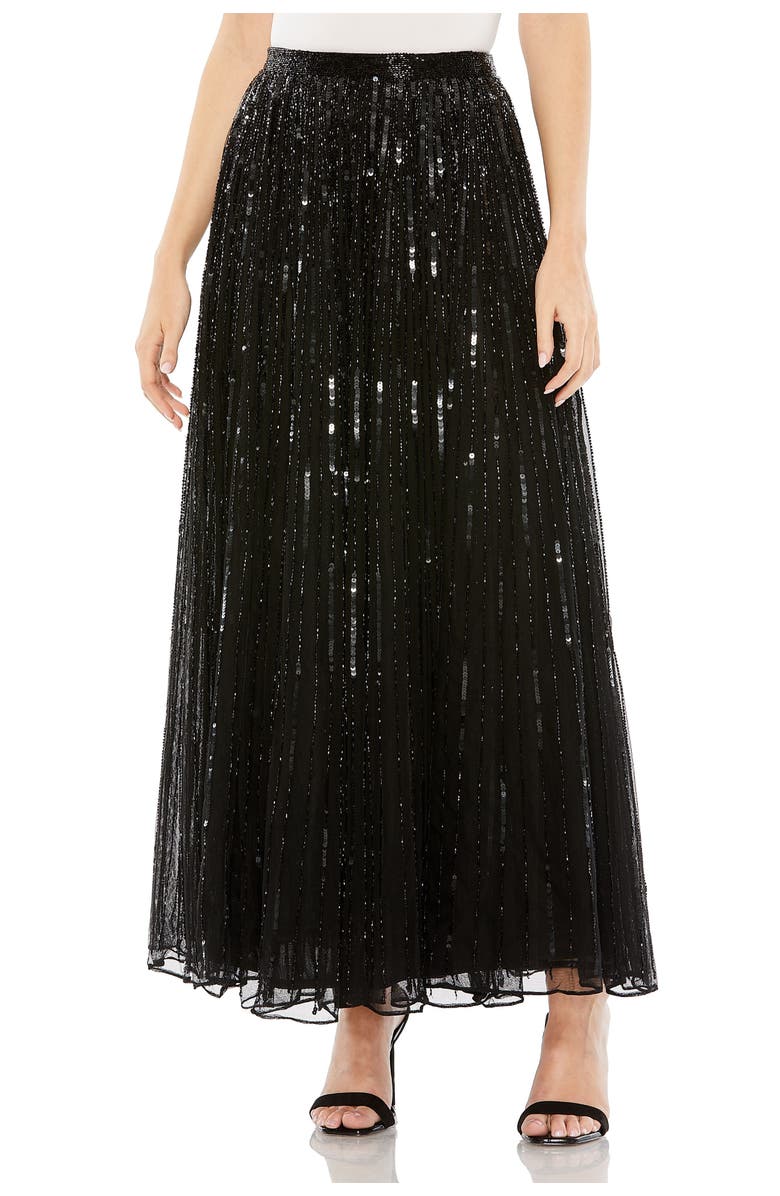 Mac Duggal Long Sequin Embellished Chiffon Evening Skirt, Main, color,