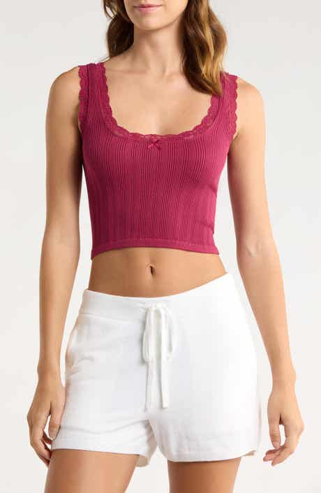 Florence by Mills Lace Trim Crop Tank