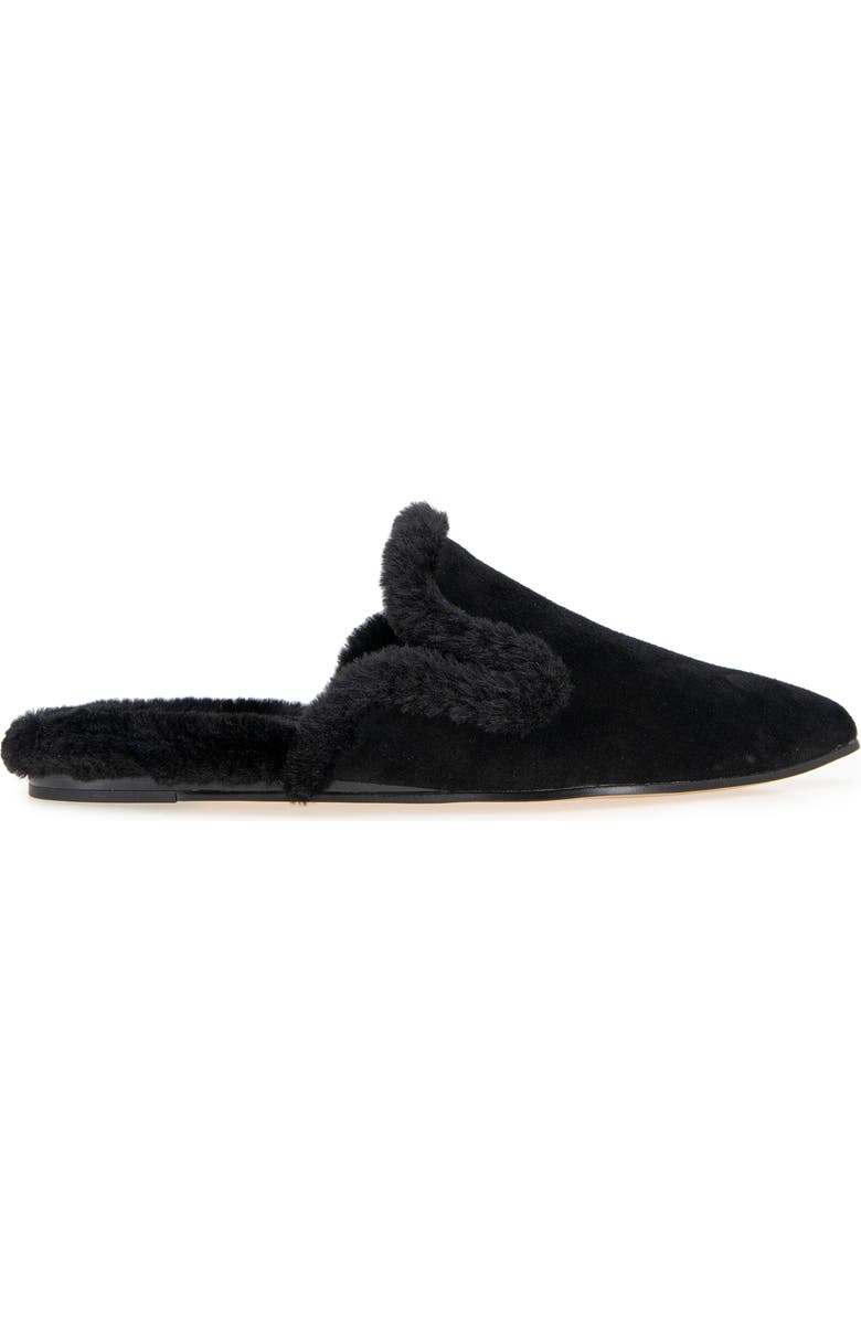 Splendid Liza Pointed Toe Mule, Alternate, color, Black Fur